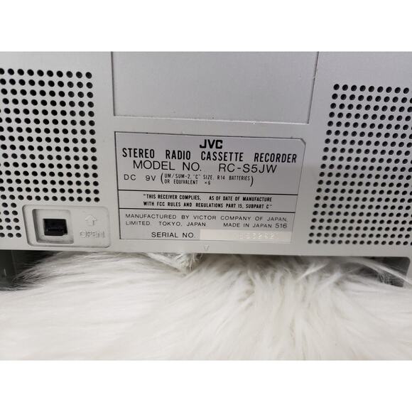 JVC RC-S5JW BIPHONIC Stereo With AC Adapter Pack‎ FM AM Works - Picture 10 of 13